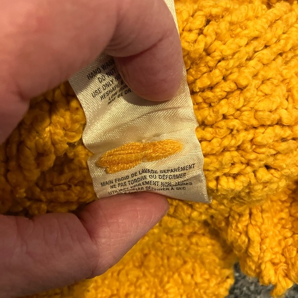 Anthropologie Moth Gold Yellow Oversized Turtleneck Sweater, Size Small - Picture 9 of 9